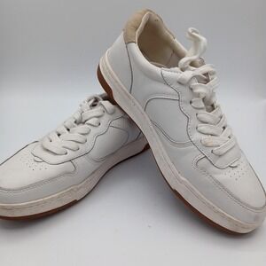 Madewell MWL Shoes Womens Size 7.5M White Gum Sole Leather Casual Sneakers MC699